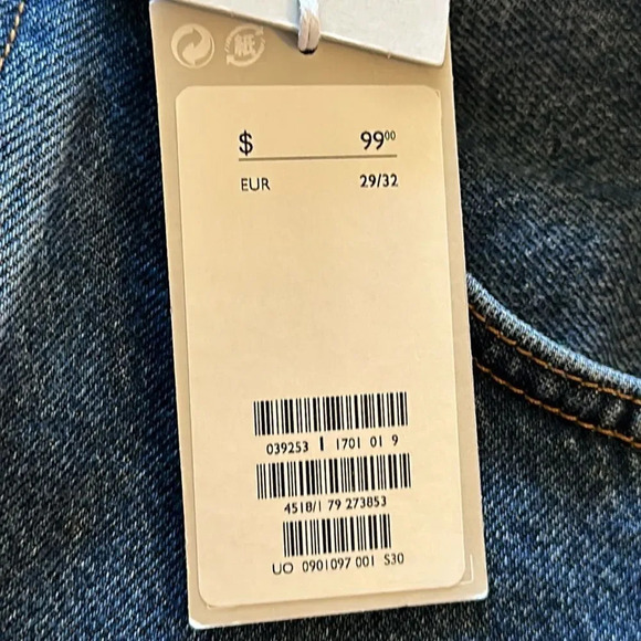 COS sz 29 jeans NWT Regular Mid Rose Tapered Leg new condition zip fly - Picture 3 of 7